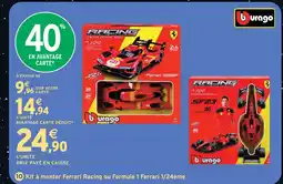 Intermarché Hyper Bburago kit à monter ferrari racing offre