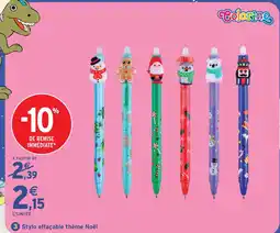 Intermarché Hyper Colorino stylo effaçable thème noël offre