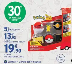 Intermarché Hyper Pokemon ceinture + 2 poké ball + figurine offre