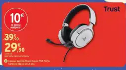 Intermarché Hyper Trust casque gaming filaire blanc ps5 forta offre