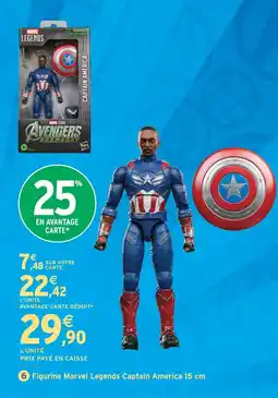 Intermarché Hyper Marvel avengers figurine marvel legends captain america 15 cm offre