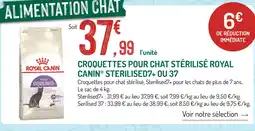 Botanic Royal canin croquettes pour chat stérilisé sterilised7+ ou 37 offre