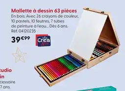 La Grande Récré Crea & cie mallette à dessin 63 pièces offre