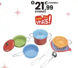 JouéClub Com les vrais ! accessoires de cuisine en métal offre