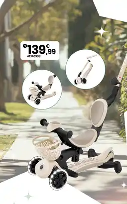 JouéClub Globber trottinette évolutive go up baby 3 en 1 lights 360 taupe offre