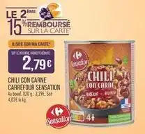 Match Carrefour - chili con carne sensation offre