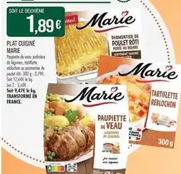 Match Marie - plat cuisiné offre