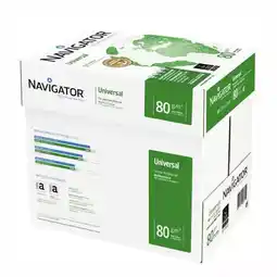 Bureau Vallée Navigator - universal - papier blanc - a4 - 80g/m² - carton de 5 ramettes - 2500 feuilles offre