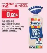 Match Harry's - pain 100% mie sans croute offre