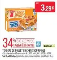Match Findus - tenders de poulet chicken shop offre