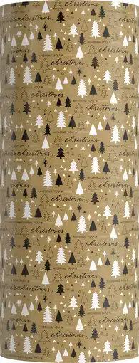 Bureau Vallée Lwc - rouleau papier cadeau noël doré noir - 50m x 70cm offre