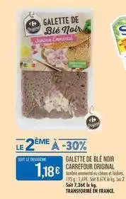 Match Carrefour - galette de blé noir original offre