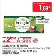 Match Boursin - roulés apéritifs offre