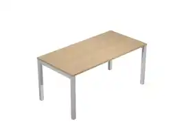 Bureau Vallée Bureau droit trend - pieds arches - plateau imitation chêne offre
