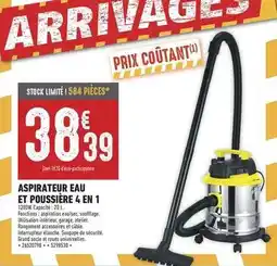 Brico Cash Aspirateur eau et poussière 4 en 1 offre