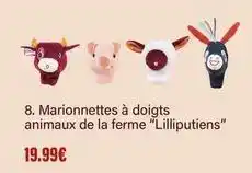 Monoprix Lilliputiens - marionnettes à doigts animaux de la ferme offre