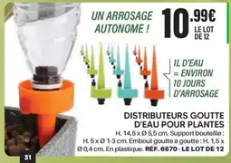 Shopix DISTRIBUTEURS GOUTTE D'EAU POUR PLANTES offre