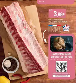 Match Longe de porc mariné moutarde, miel et thym offre