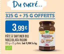 Match Nocciolata rigoni pâte à tartiner bio offre