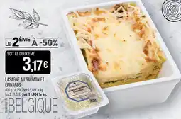 Match Lasagne au saumon et épinards offre