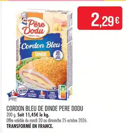 Match Pere dodu cordon bleu de dinde offre