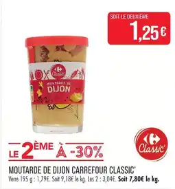 Match Carrefour classic moutarde de dijon offre