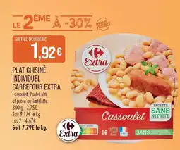 Match Carrefour extra plat cuisiné individuel offre