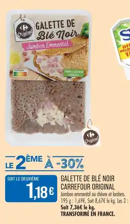 Match Carrefour original galette de blé noir offre