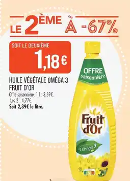 Match Fruit d'or huile végétale oméga 3 offre