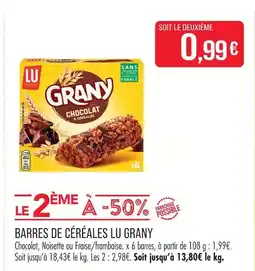 Match Lu barres de céréales offre