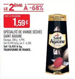 Match Saint agaûne spécialité de viande séchée classique offre