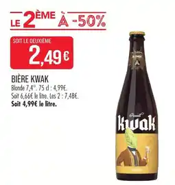 Match Bière kwak offre