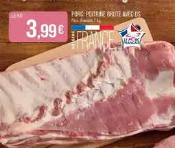 Match Porc: poitrine brute avec os offre