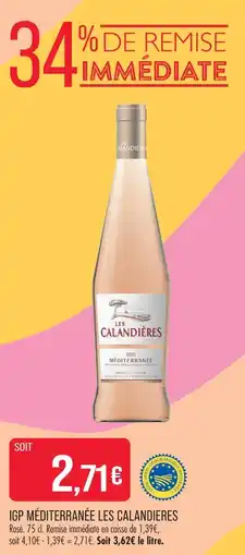 Match Les calandieres igp méditerranée rosé offre