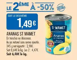 Match St mamet ananas offre