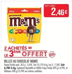 Match M&m's billes au chocolat peanut family pack offre