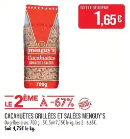 Match Menguy’s cacahuètes grillées et salées offre