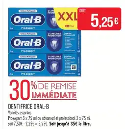 Match Oral-b dentifrice offre