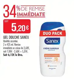 Match Sanex gel douche offre