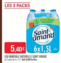 Match Saint amand eau minérale naturelle offre