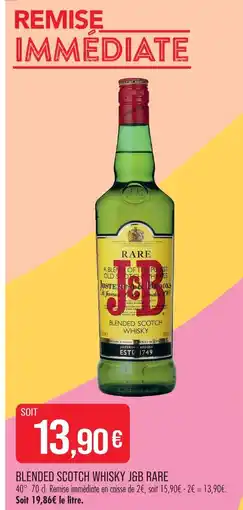Match J&b blended scotch whisky rare offre