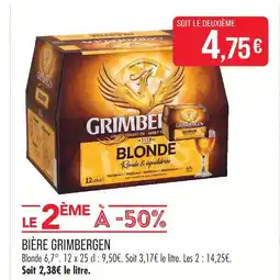 Match Grimbergen bière blonde offre