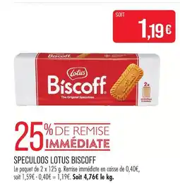 Match Lotus speculoos biscoff offre