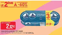 Match Petit navire thon entier au naturel offre