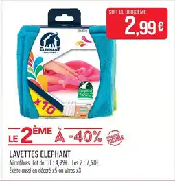 Match Elephant lavettes offre