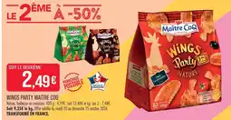 Match Maitre coq wings party offre