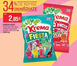 Match Krema bonbons fiesta offre