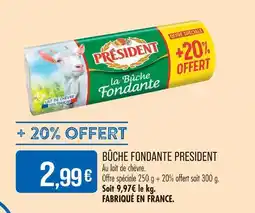 Match Président bûche fondante offre