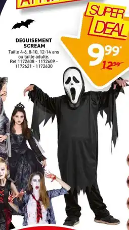 Trafic DEGUISEMENT SCREAM offre