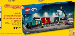 La Grande Récré Lego le train de marchandises du port avec grue et camion offre